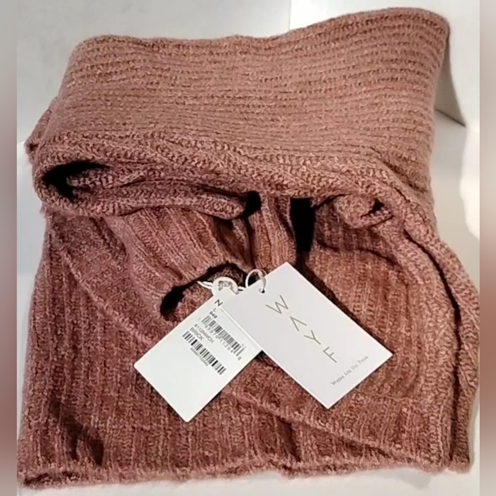WAYF Marley Tulip Back Mock Neck Sweater. Size L. New with tag - Picture 8 of 9